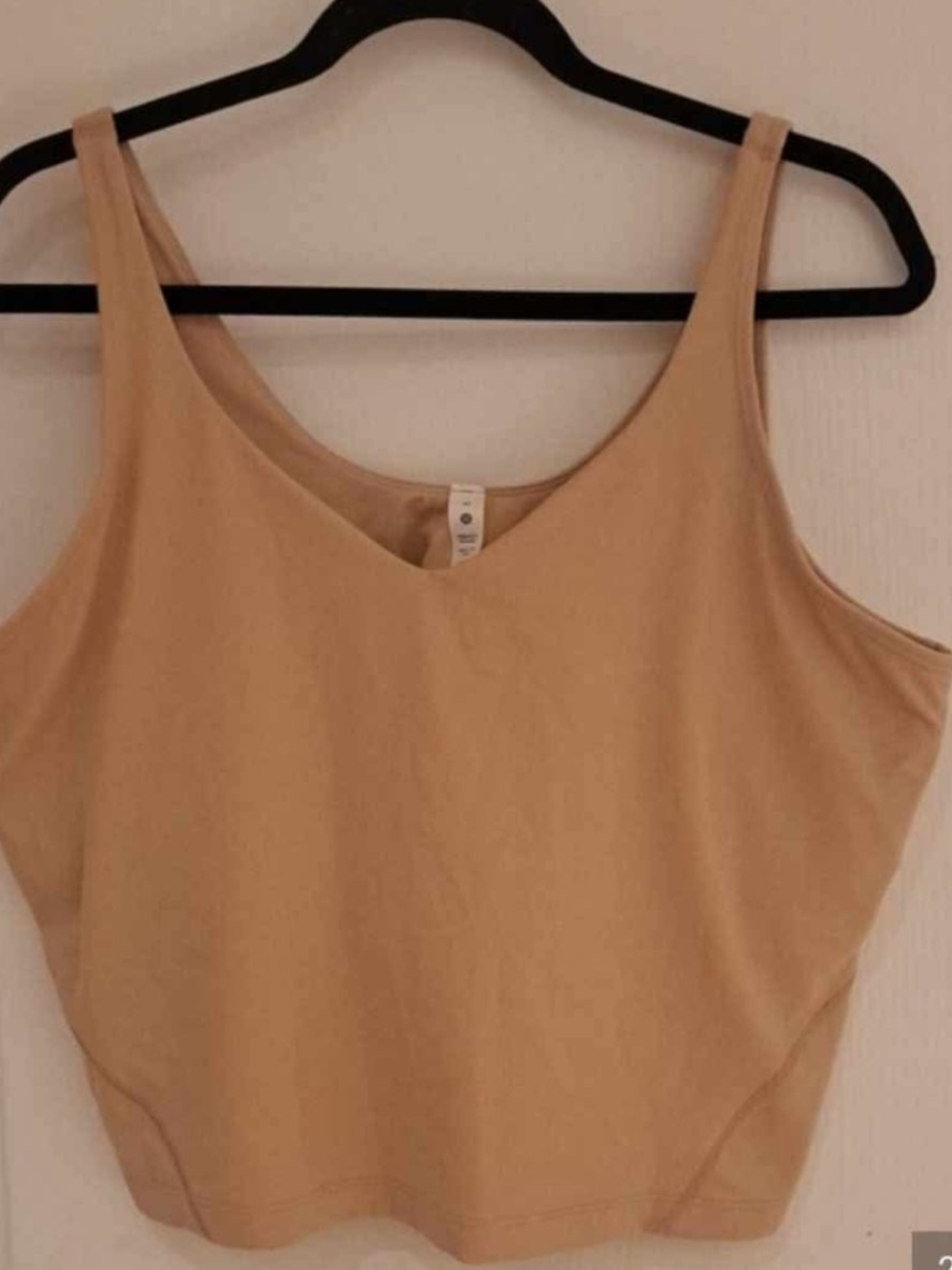 Lululemon Nude Beige Cropped Tank Top Size 20 |Minimalist Athleisure